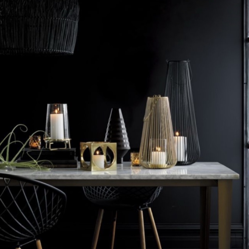 CB2 Hole in the Wall Brass Candle Holder